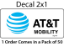 Picture of Sign#3: AT&T Mobility Logo Decal 2"x1" (Pack of 50)