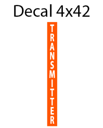 Picture of Sign#10-T: Transmitter Decal 4x42