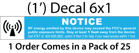 Picture of NO1-DC-16: NOTICE DECAL 6"x1" (Pack of 25)