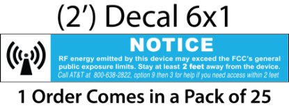 Picture of NO2-DC-16: NOTICE DECAL 6"x1" (Pack of 25)