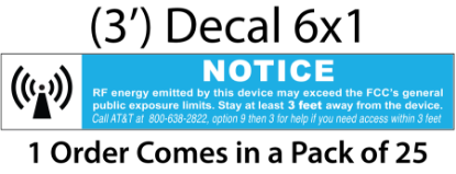 Picture of NO3-DC-16: NOTICE DECAL 6"x1" (Pack of 25)