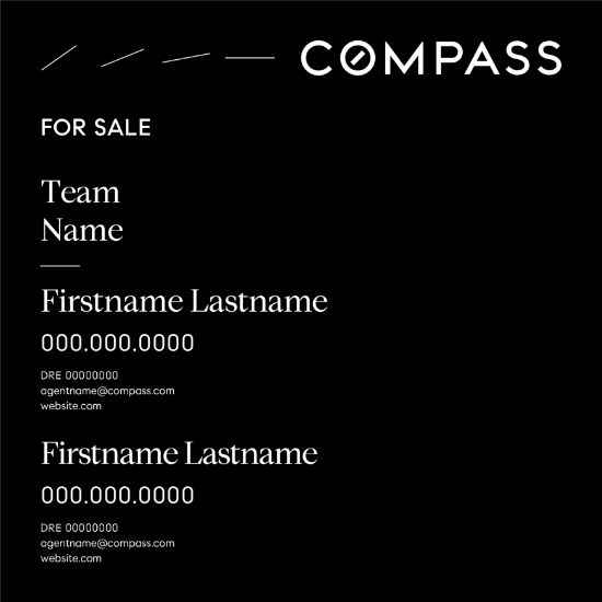 Picture of Compass 24"x24" Yard - Black Sign C