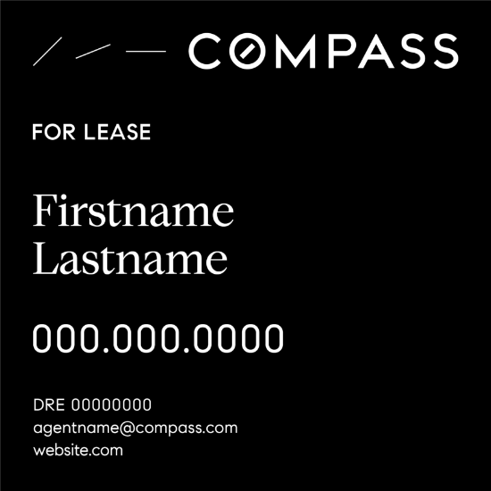 Picture of Compass 24"x24" Yard - Black For Lease Sign