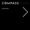 Picture of Compass 24"x24" O.H. White Metal Frame - Black Sign A