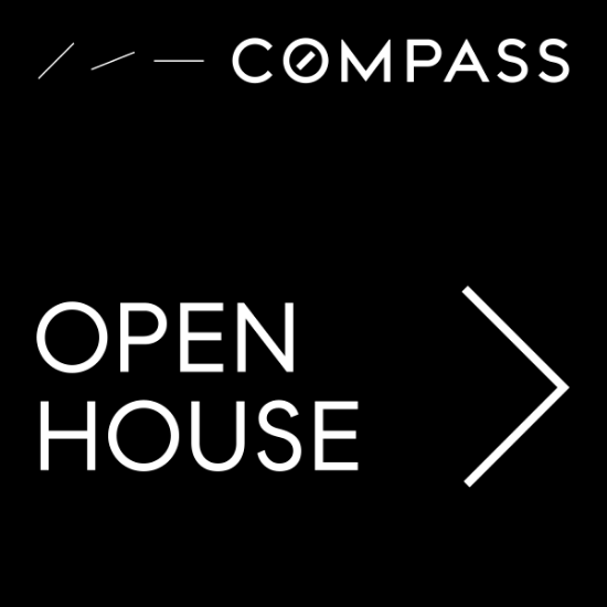 Picture of Compass 24"x24" O.H. Black Metal Frame - Generic Black Sign A