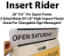 Picture of 20"x6" White Insert Rider