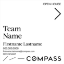 Picture of Compass 20"x20" O.H. Black Super Frame - White Sign B