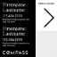Picture of Compass 20"x20" O.H. White Super Frame - Black & White Sign D
